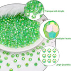BONNY BOXX 1000pcs 6mm Acrylic Faceted Round Crystal Beads Transparent Green AB - Image 4