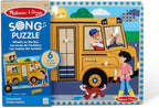 Melissa & Doug The Wheels on The Bus Song Puzzle – 8-Piece Wooden Peg Puzzle - Image 6
