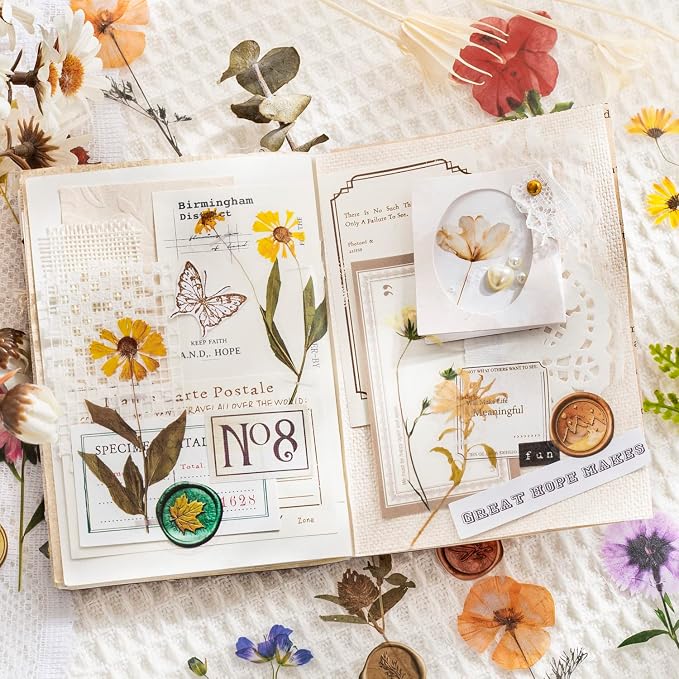Yoksas Pressed Flower Wax Seal Stickers Set - Image 6