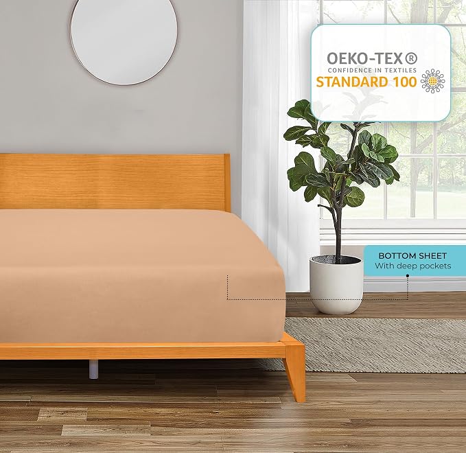 ROYALE LINENS 300 Thread Count 100% Long Staple Combed Cotton Fitted Sheet Twin - Image 8