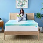 Linenspa 4 Inch Swirl Gel Memory Foam Mattress Topper, Twin XL Size – Cooling - Image 9