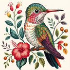 YERUOUIU Hummingbird Stamping Cross Stitch Kit, 11 CT Counting Cross Stitch Kit by Unknown