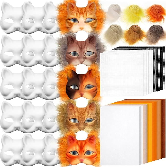 Seenelling DIY Therian Mask Kit Blank Cat Mask by Seenelling