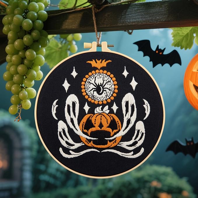 Halloween Embroidery Kits for Beginners Adults, Ghost Embroidery Starter Kits - Image 6