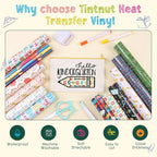 Tintnut School Theme Heat Transfer Vinyl, easy cut & weed, stretch washable - Image 3