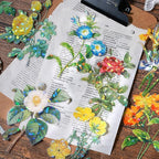 Yoksas 40 Pcs Large Vintage Shiny Flowers Stickers - Image 5