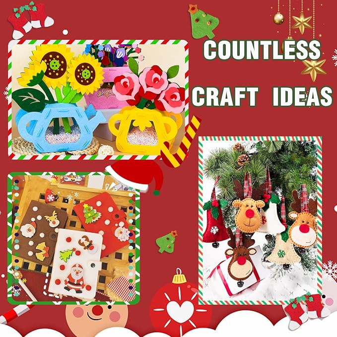 Jtnohx Felt for Crafts, Craft Felt Square for Sewing - Image 6