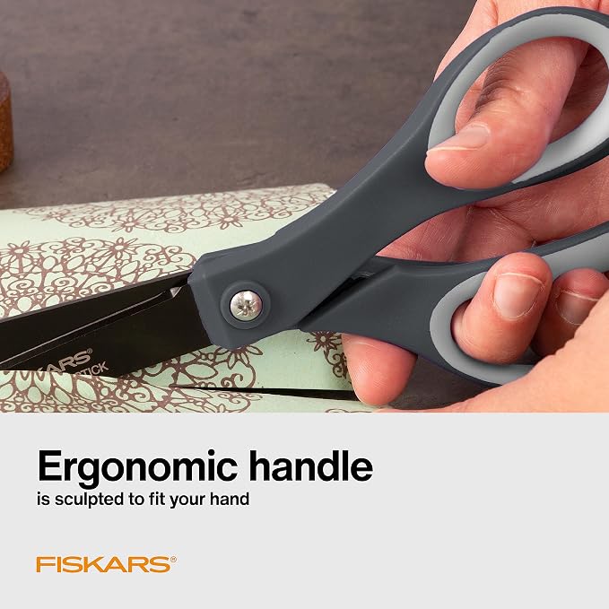 Fiskars 8" Non-Stick Titanium SoftGrip All Purpose Scissors - Image 4