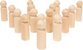Large Wooden Peg Dolls Unfinished 3.5 inches, Dad Shape, Charming Wood by Woodpeckers