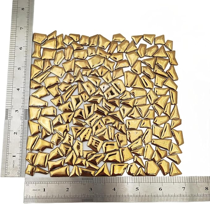 200g Ceramic Mosaic Tiles for Crafts, Irregular Stained Ceramic 0.2"x0.8" - Image 4
