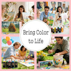 Artkey Acrylic Paint Set, 16 Colors 2 oz/59 ml Acrylic Paint Kit - Image 6