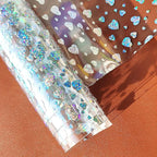 HYANG Transparent Love PVC Super Clear Holographic Vinyl Faux Leather Sheets 1 - Image 3