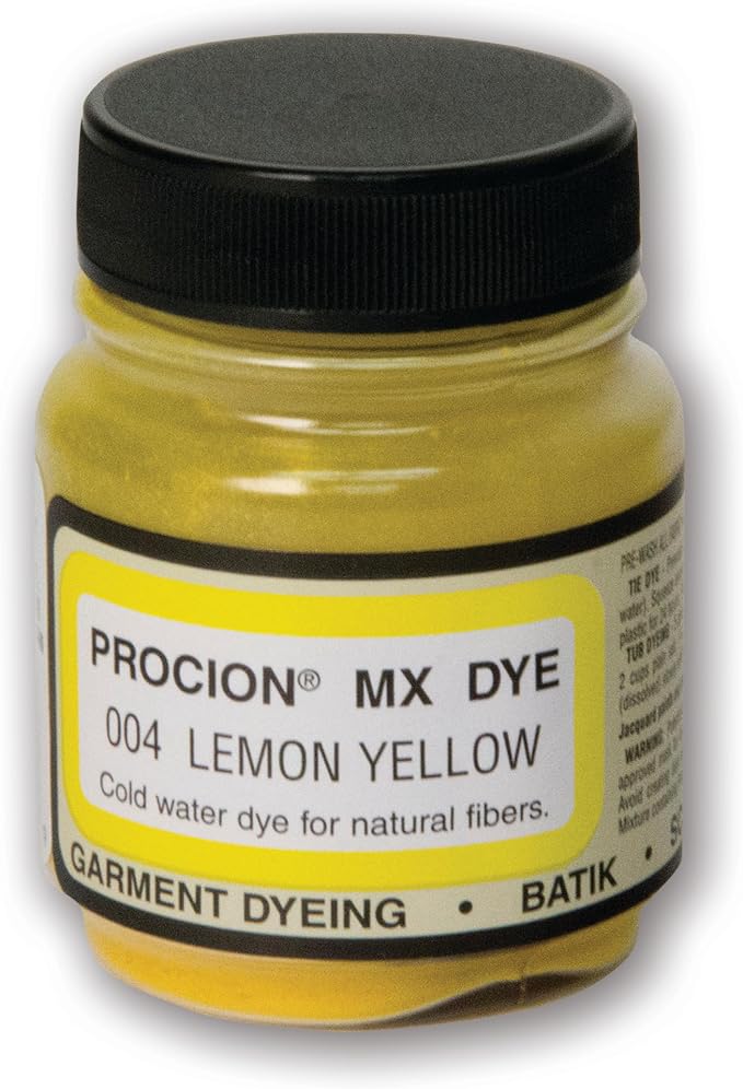 Jacquard Procion MX Tie Dye Powder Lemon Yellow, 2/3 Ounce Jar by Jacquard