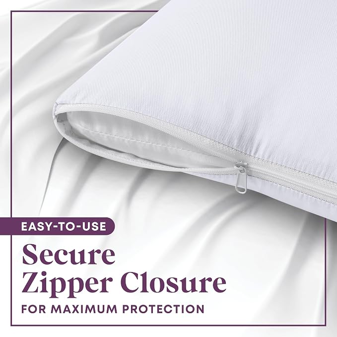 CirclesHome Pillow Protectors 4 Pack Queen Zippered - Image 3