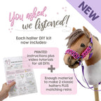 kullaloo DIY Hobby Horse Halter Kit Make Stick Horse Head Collars, Rope Halters - Image 3