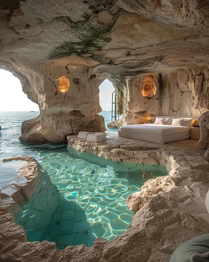 GXGLLPZBY Painting by Numbers for Adults Beginner, Cave Sea View Room Adult by GXGLLPZBYZBYHW