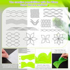 Kigley Free Motion Quilting Templates Waves Acrylic Quilting Rulers - Image 3