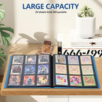Card Binder, EDUDIIU 9 Pockets Premium Trading Card Binders, Cards Collection - Image 5