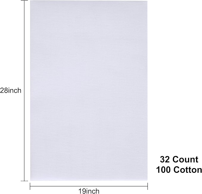 Aida Cloth 32 Count Cross Stitch Fabric, 19×28inch | Fine Weave - Image 2