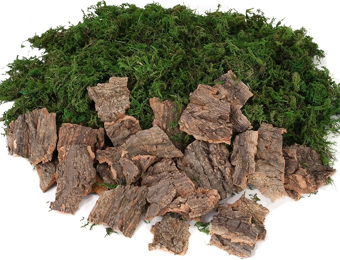 BYHER Fake Moss for Crafts, Tree Bark for Crafts, Floral Arrangements - Image 2