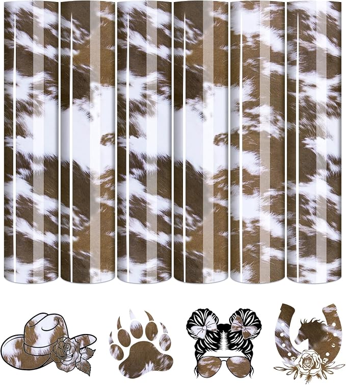 Tintnut White Cowhide Heat Transfer Vinyl, easy cut & weed, stretch washable by Tintnut