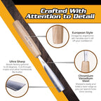 Schaaf Tools Hand-Sharpened Wood Carving Tools Set of 7 Chisels and Gouges - Image 5