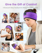 MUSICOZY Sleep Headphones Wireless, Grape Purple - Image 7
