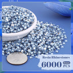 6000PCS 4mm Resin Rhinestones in Bulk, Bedazzling Flatback Crystals Rhinestones - Image 2