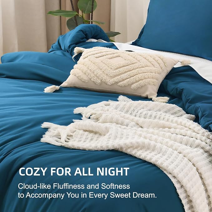 Litanika Teal Twin/Twin XL Comforter Set, 2 Pieces Turquoise Lightweight Solid - Image 7