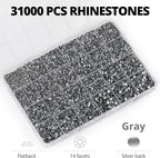 33000Pcs Grey Rhinestones for Bedazzling, 6mm Flatback Gems Bedazzler Kit - Image 3