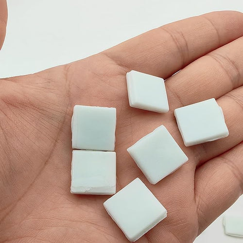 1.1 LB Ice Jade Mosaic Tiles, 0.59“ Square Glass Mosaic Pieces - Image 2