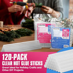 EZUVITA 120-Pack Mini Size Hot Glue Sticks, 0.27” Dia x 8” Long | Clear - Image 2