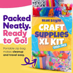 Blue Squid 1750+pcs Craft Kits for Kids, Ages 4-9 Girl Boys Gifts Arts and - Image 5