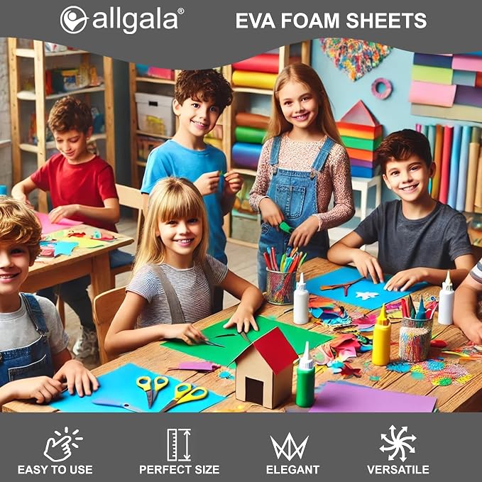 Allgala 20 Pack Self-Adhesive EVA Foam Paper 8x12 Inch Sheets-Lavender-CF85413 - Image 4