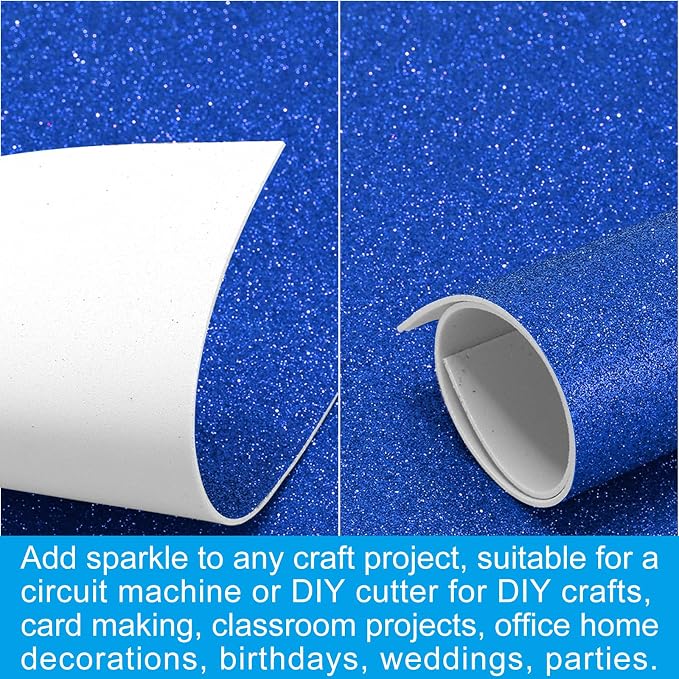 PATIKIL Dark Blue Shiny EVA Glitter Foam Sheet 11 x 8 Inch 2mm Thick - Image 5