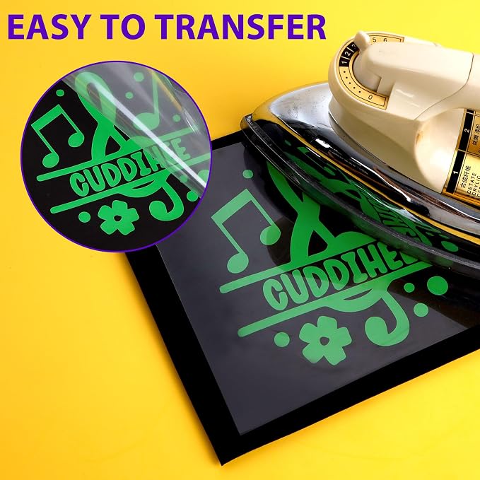 HTVVETUR Green HTV Iron on Vinyl 12Inch by 35ft Heat Transfer Vinyl - Image 5