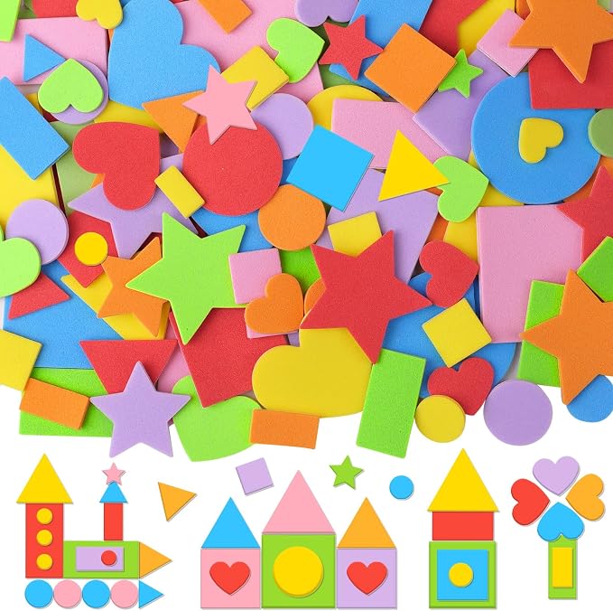 3260Pcs Foam Shape Stickers, Self Adhesive EVA Foam Stickers by Etyishe