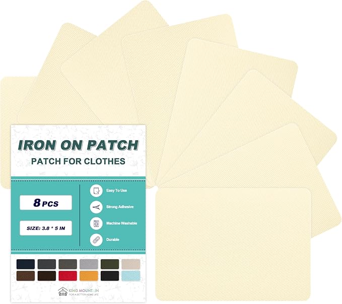 Iron on Patches for Clothes, 8 Pieces Fabric Patches for Clothing, Hat Repair by ForABetterHomeLife