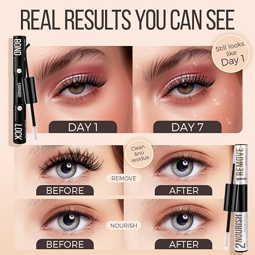 LASHVIEW Lash Bond and Seal & Lash Reomver and Conditioner Kit, Hold on 7-Day+ - Image 3