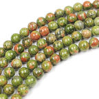MJDCB Natural Stone Beads Unakite Round Loose Spacer Beads 15'' 4m 6m 8m 10mm - Image 5