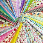 flic-flac 200pcs 4 x 4 inches Cotton Craft Fabric Bundle Squares Patchwork Lint - Image 2