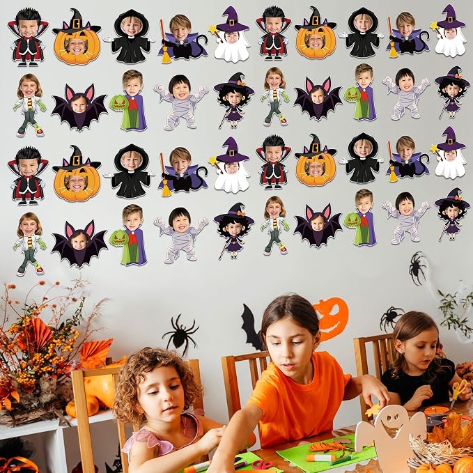 gisgfim 80Pcs Halloween Cutouts Boo Ghost Decorations Bulletin Board Halloween - Image 5