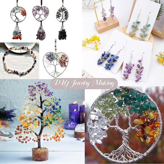 400pcs Natural Chip Stone Beads - Image 4