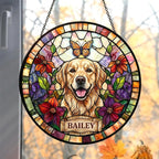 Personalized Dog Stain Glass Suncatcher, Pet Portrait Hanging Gifts, Dog - Image 2