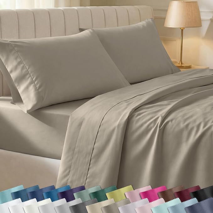 California Design Den Soft 100% Cotton Bed Sheets Full Size Set, 400 TC Good by CaliforniaDesignDen