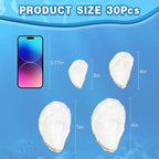 30Pcs Oyster Shells for Crafts 3"- 4" Natural Oyster Shells for DIY Crafting - Image 2