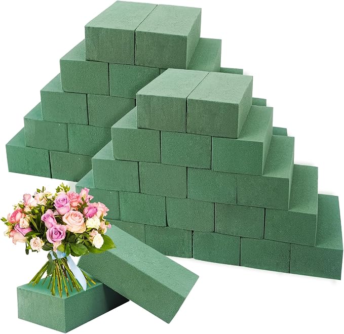 Prashent 96Pcs Floral Foam Blocks Green Wet Dry Flower Foam Plant Foam - Image 2