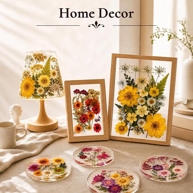 80Pcs Dried Pressed Flowers for Resin, Real Natural Flowers & Leaves Set - Image 5
