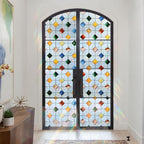 DKTIE Colorful Gem Lattice Pattern Decorative Window Privacy Film Rainbow - Image 3