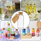Kingrol 70 Pack 30ml Cork Stoppers Glass Bottles, Wishing Bottles - Image 4